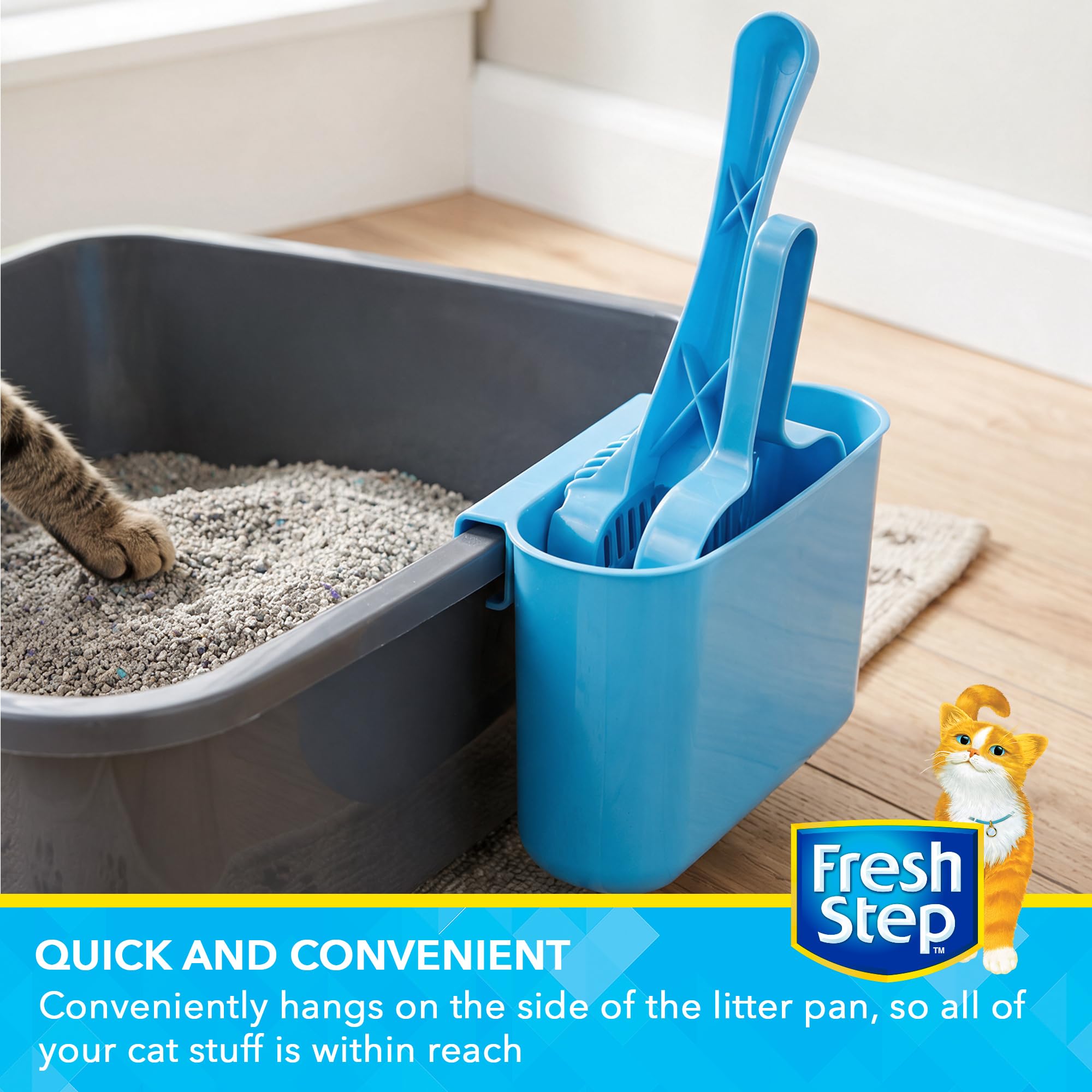 Fresh Step balai et ramasse-poussière en usage pour nettoyer rapidement