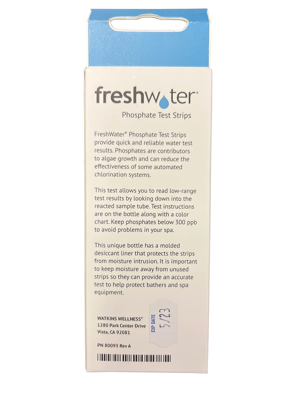 FreshWater bandelette en action dans un aquarium pour détection rapide des phosphates