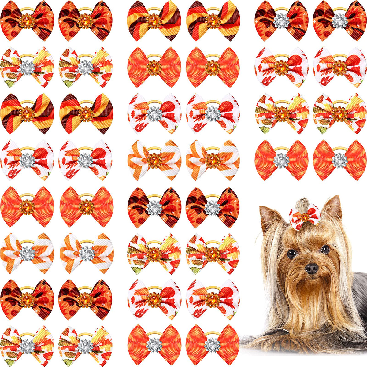 Frienda paquet de 40 nœuds automne, assortiment pratique pour varier les looks