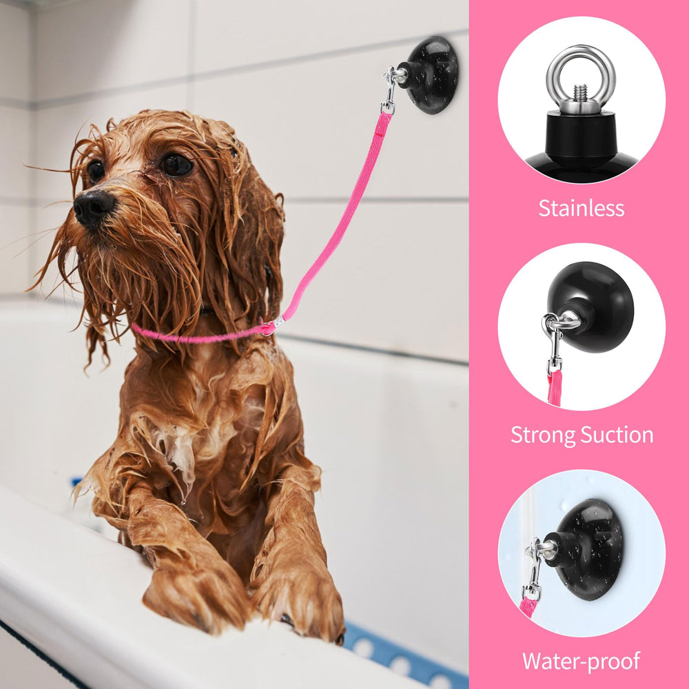 Frienda utilisation dans baignoire avec chien calme, maintien stable lors du bain
