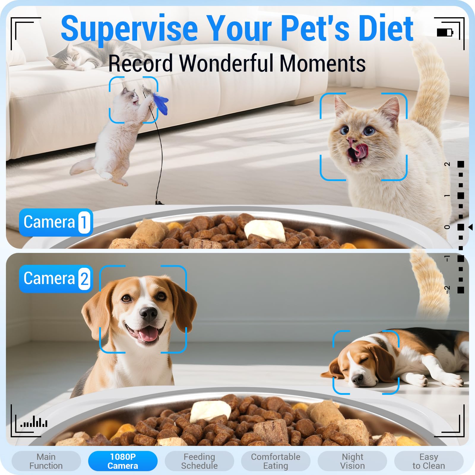 Frienhund réservoir transparent montrant niveau de croquettes pour gestion simple