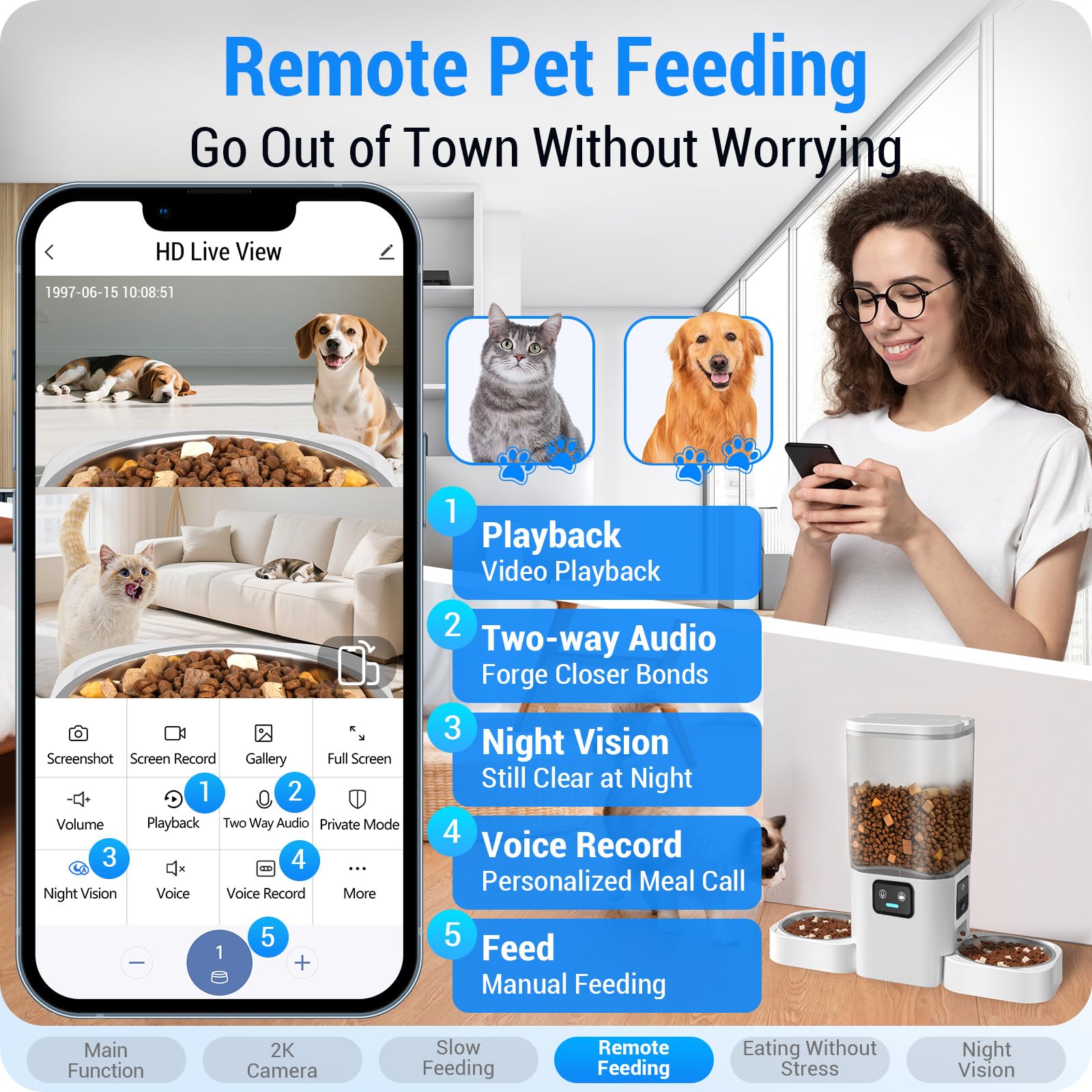Frienhund mécanisme d'alimentation lente en action, prévient ingestion trop rapide