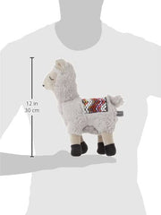 Fringe Llama posé à côté d’une main, montre échelle et maniabilité
