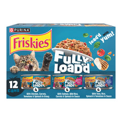Friskies boîte avant packaging montrant variétés et bénéfice choix