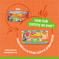 Friskies boîte ouverte révélant pâté onctueuse pour une dégustation facile