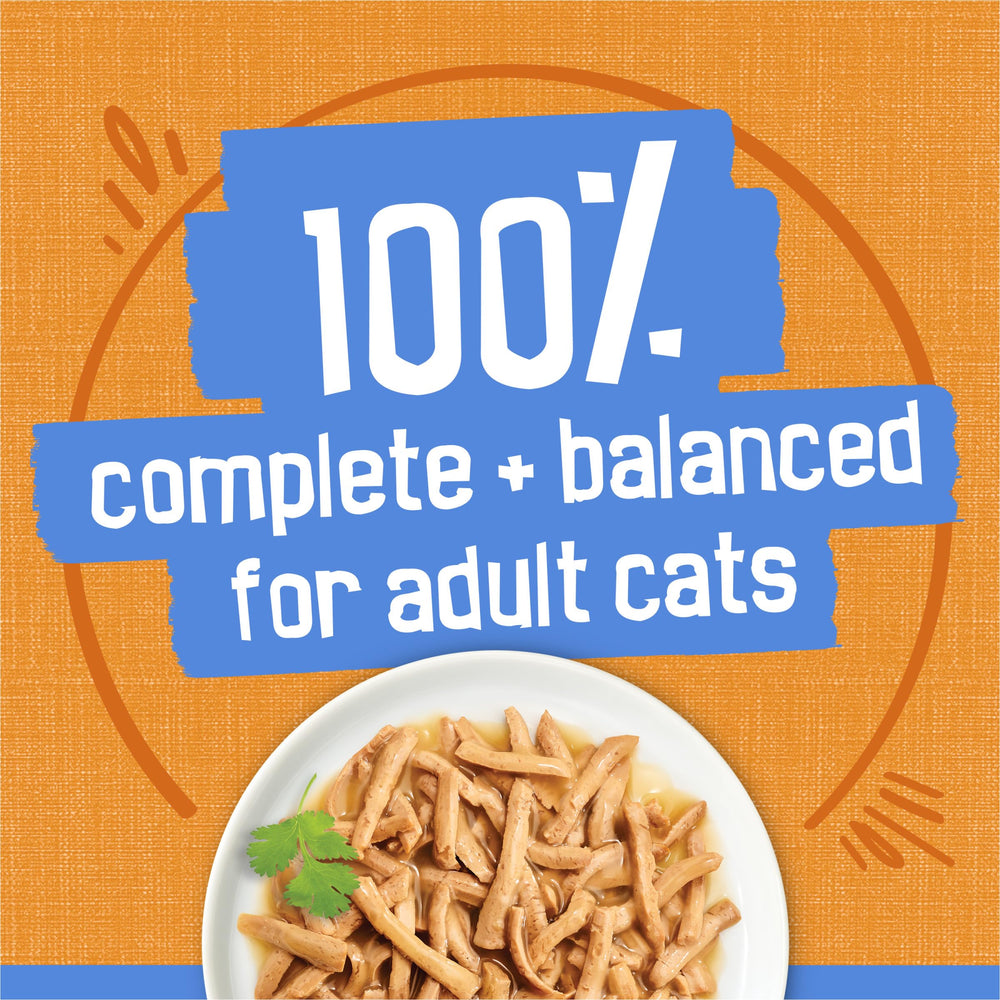 Friskies chat mange la pâtée, stimule l'appétit et la gourmandise