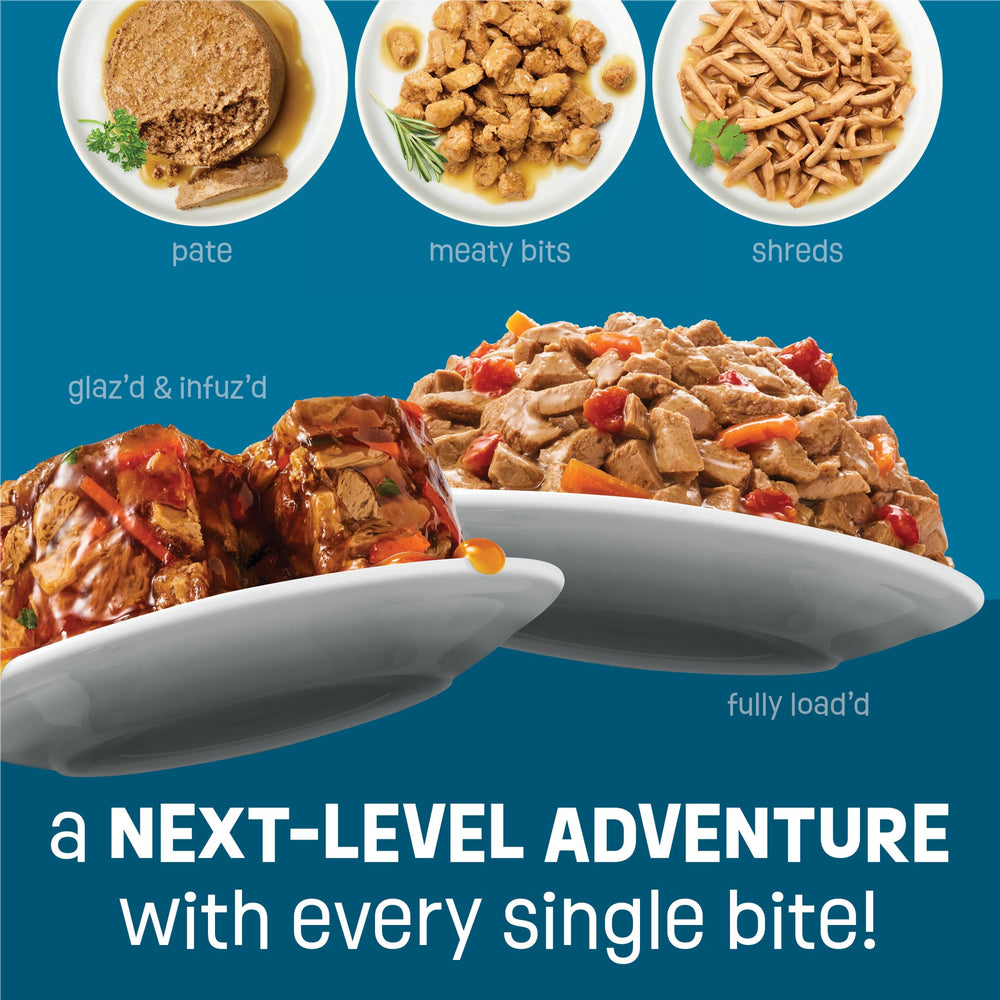 Friskies comparaison taille avec main indiquant portion individuelle facile