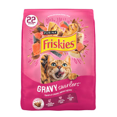 Friskies sac 22 lb face avant montrant design et variété de saveurs