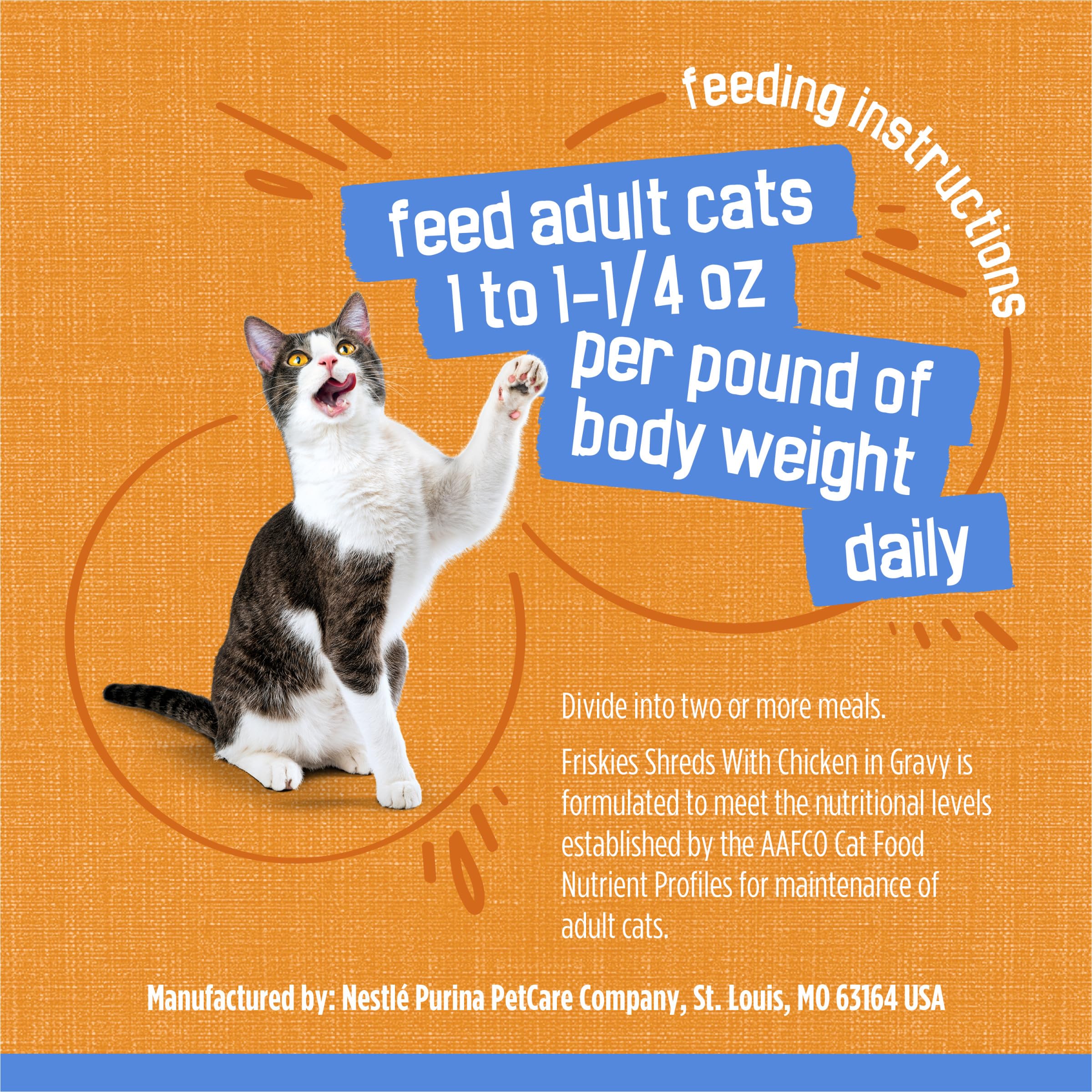 Friskies empilage de 24 boîtes illustrant quantité du pack multipack