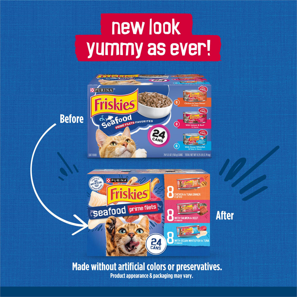 Friskies assortiment de boîtes empilées pour stockage pratique