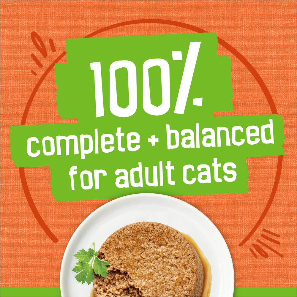 Friskies étiquette nutrition indiquant vitamines et minéraux pour équilibre