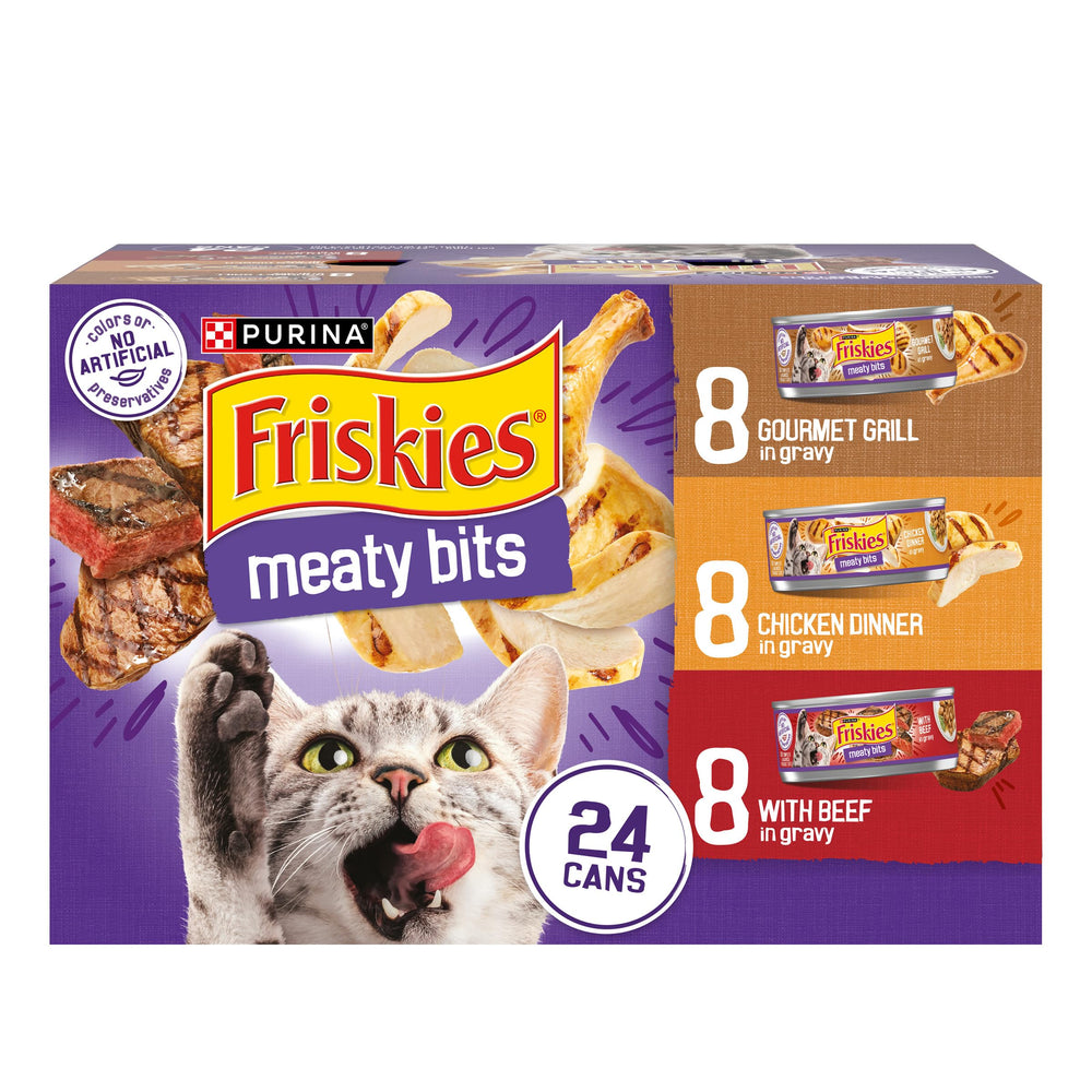 Friskies image du packaging arrière montrant composition et avantages