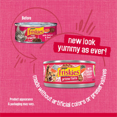 Friskies gros plan des filets effilochés offrant une texture attrayante