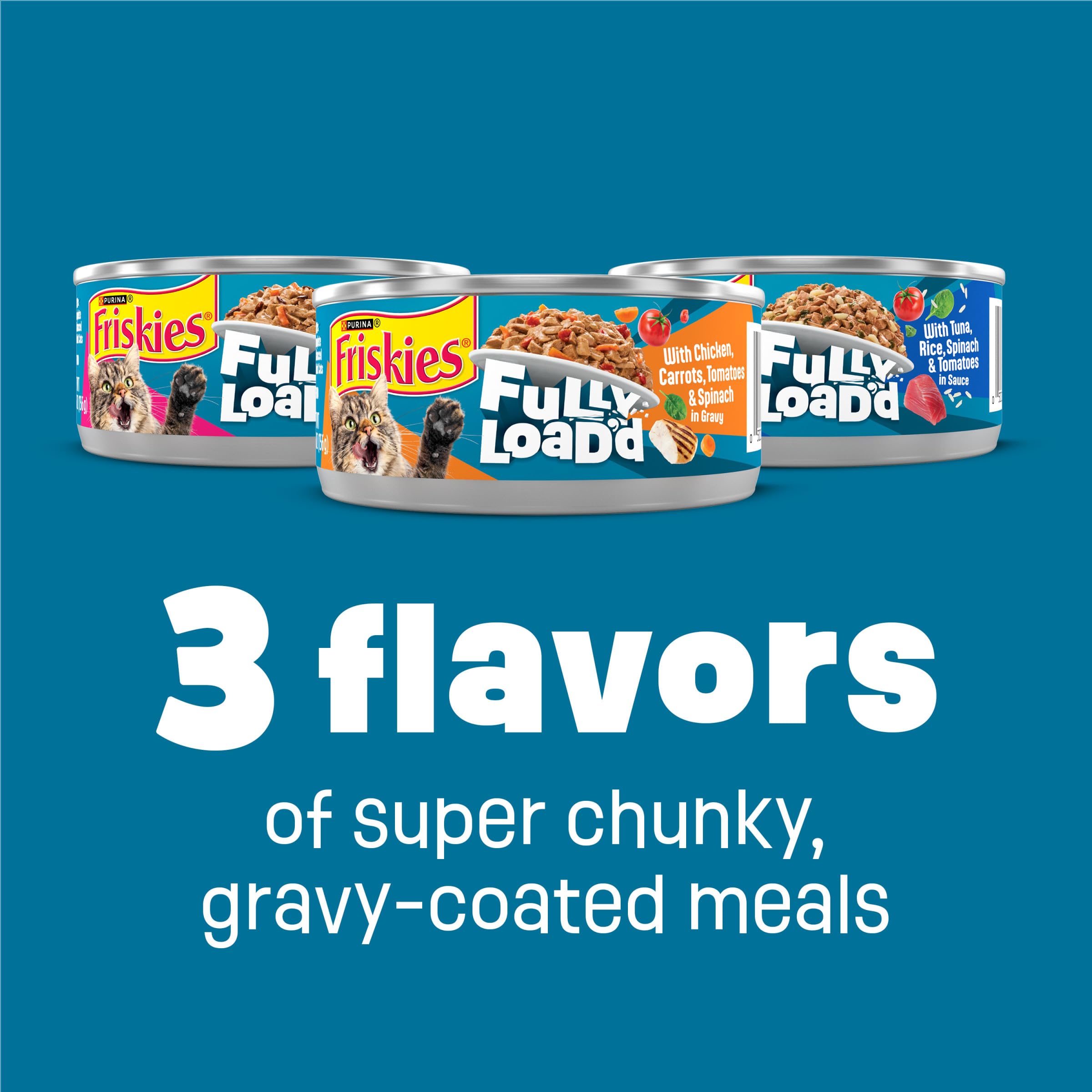 Friskies gros plan sur morceaux épais offrant texture attrayante pour chat