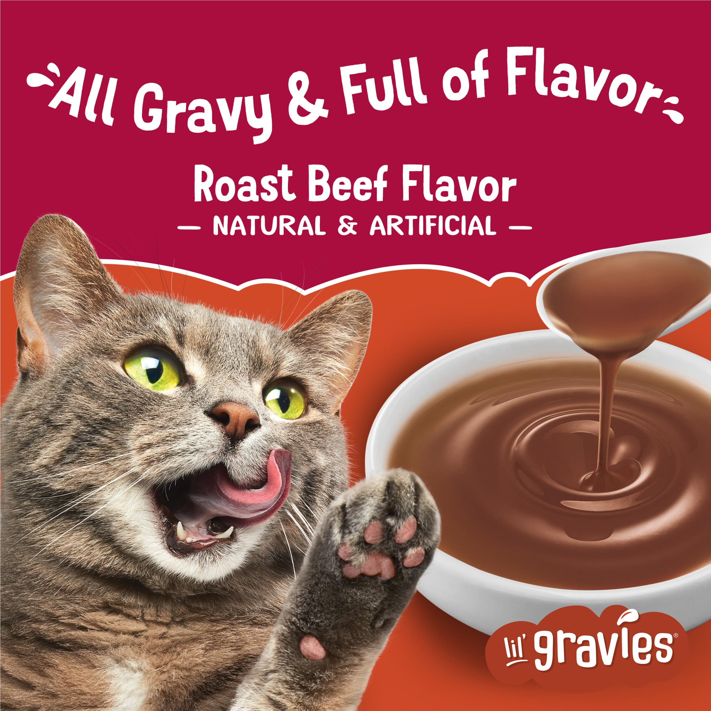 Friskies sachet ouvert gros plan révélant la sauce onctueuse appétissante