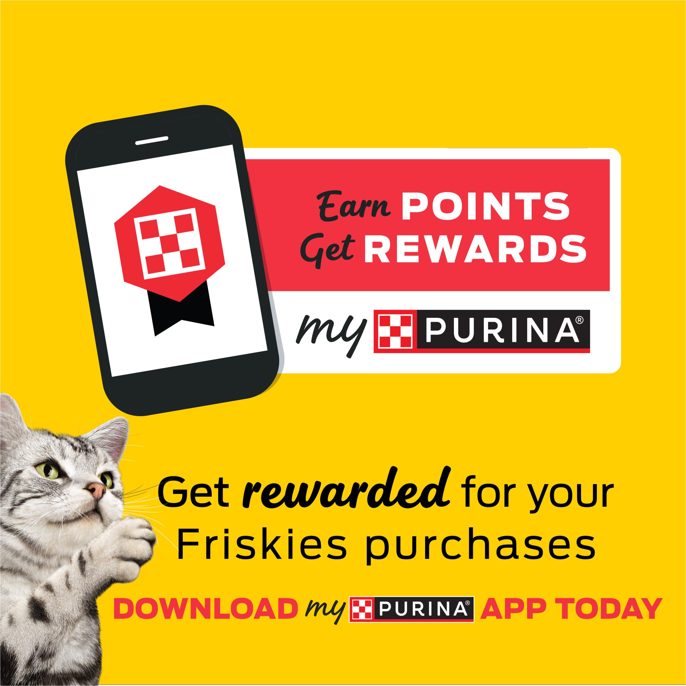Friskies sachet posé sur plan de travail illustrant la praticité d'usage