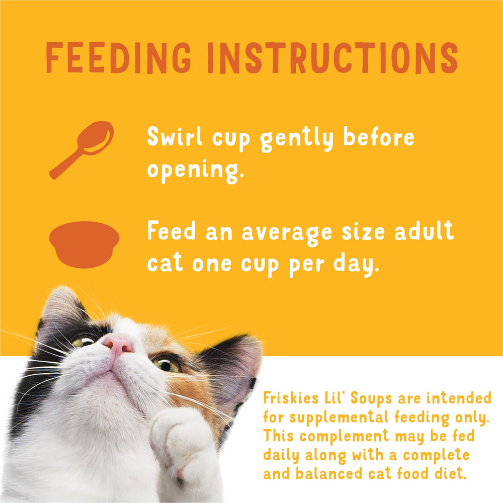 Friskies lil' soups saumon tendre offrant texture attractive pour chat