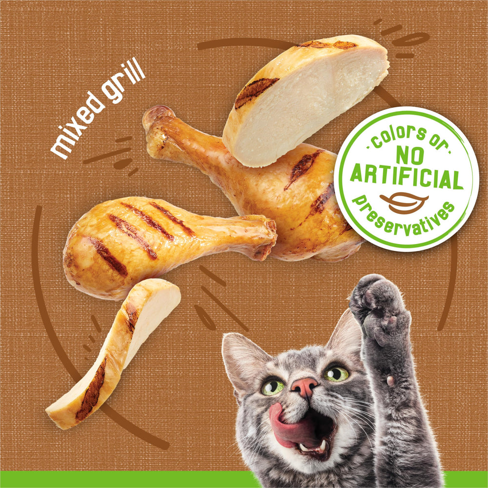 Friskies mains servant la pâté dans un bol pour confort d’utilisation