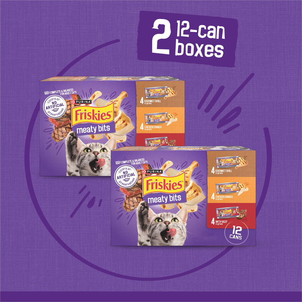 Friskies portion servie dans une assiette pour visualiser la présentation