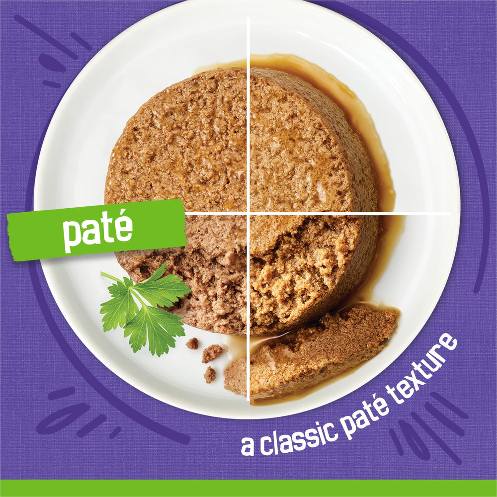 Friskies boîte ouverte montrant pâté onctueux appétissant