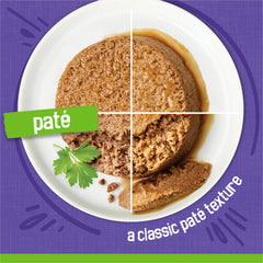 Friskies boîte ouverte montrant pâté onctueux appétissant