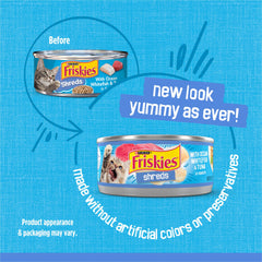Friskies gros plan sur effilochés de poisson pour texture attrayante