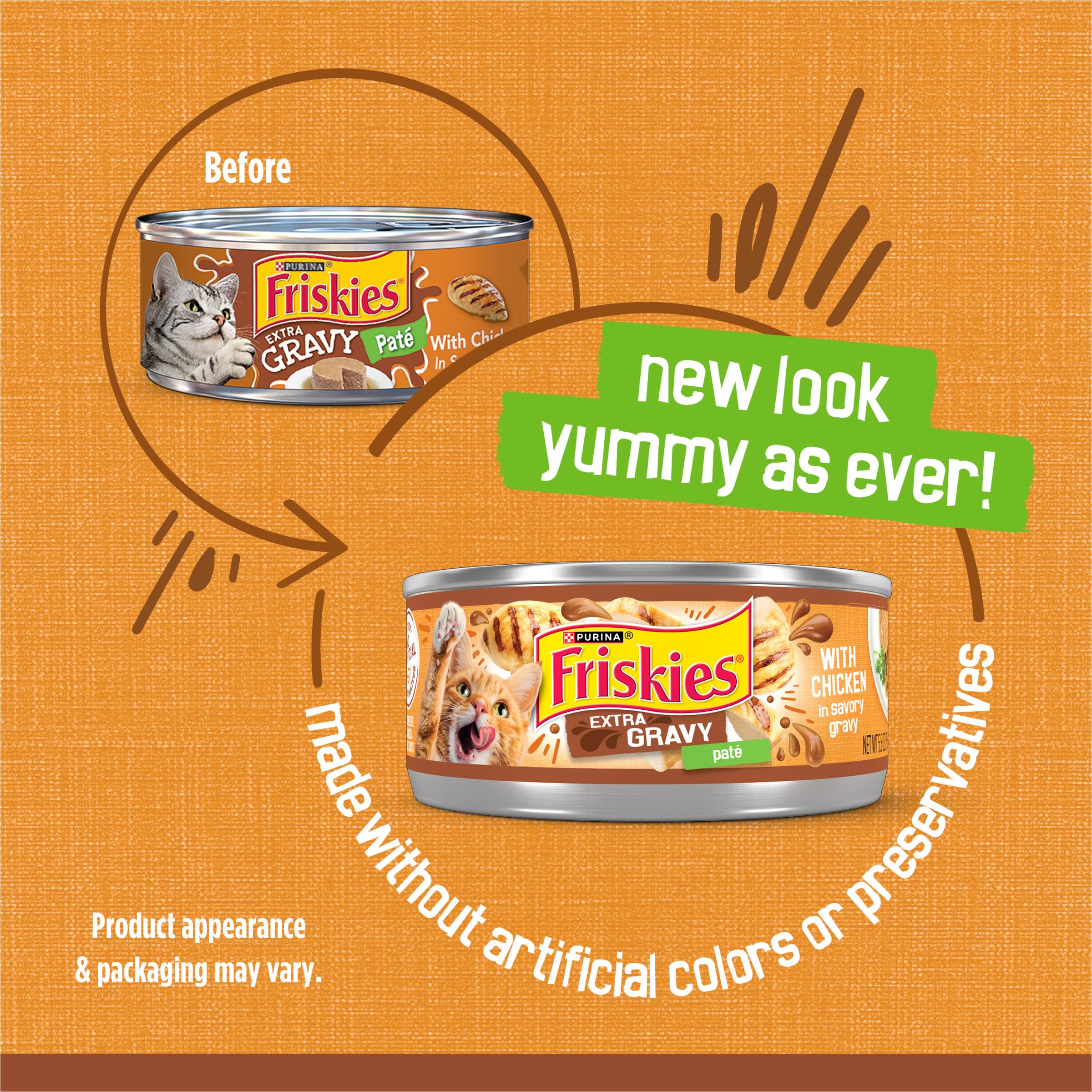 Friskies boîte avec ouverture à languette pour un service facile