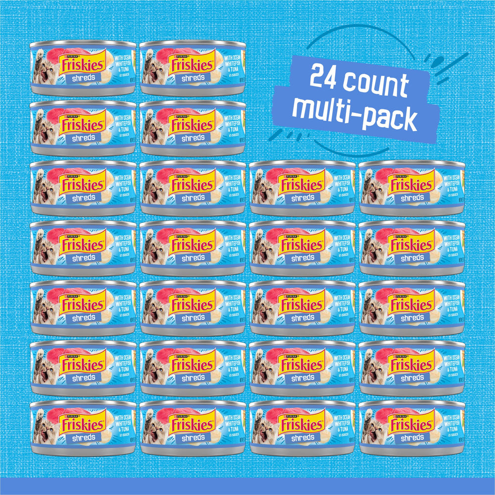 Friskies pack de 24 boîtes pratique pour stockage longue durée