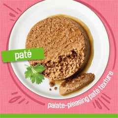 Friskies pâtée saumon texture proche, onctuosité qui attire le chat