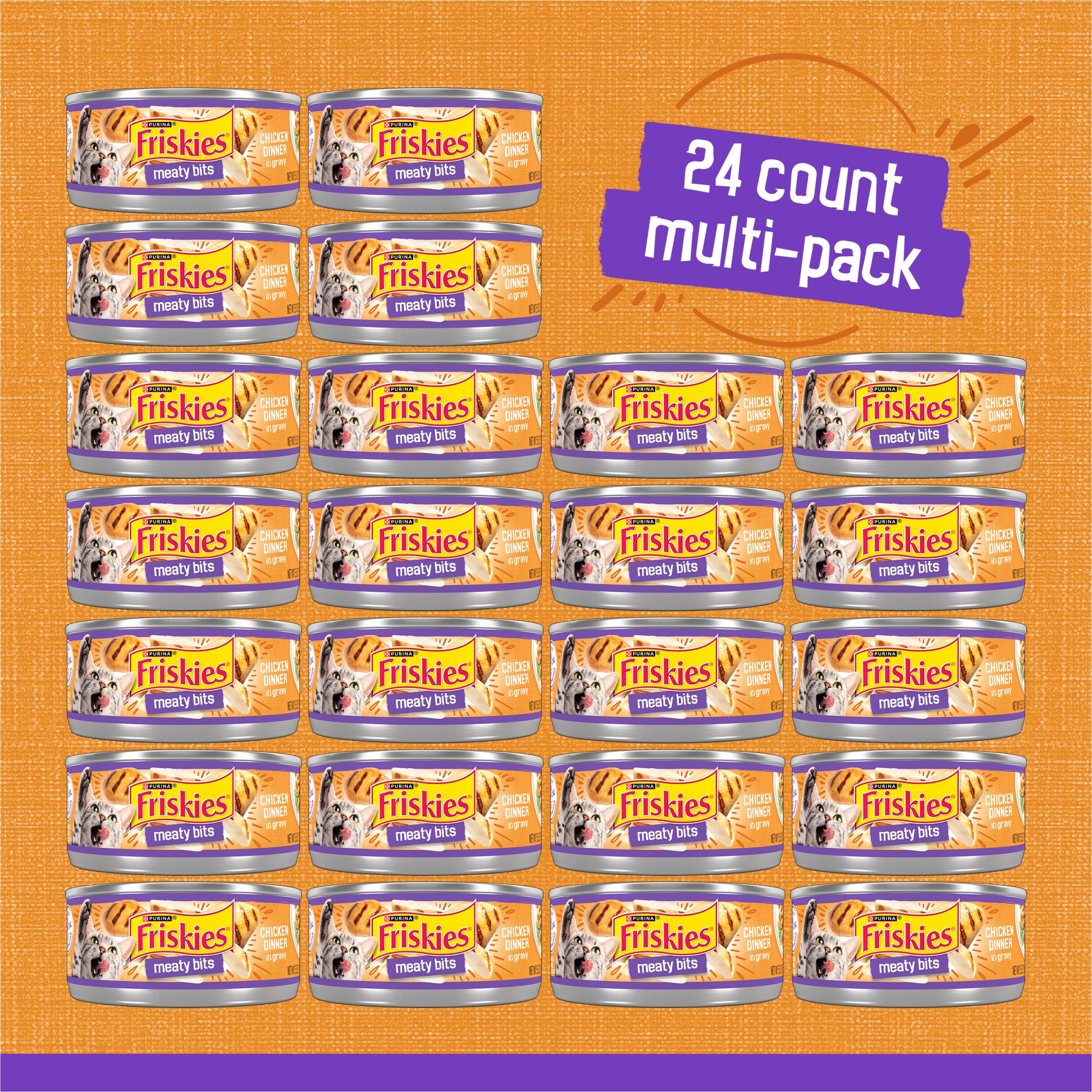 Chat mange Friskies poulet, démonstration d'acceptation gustative
