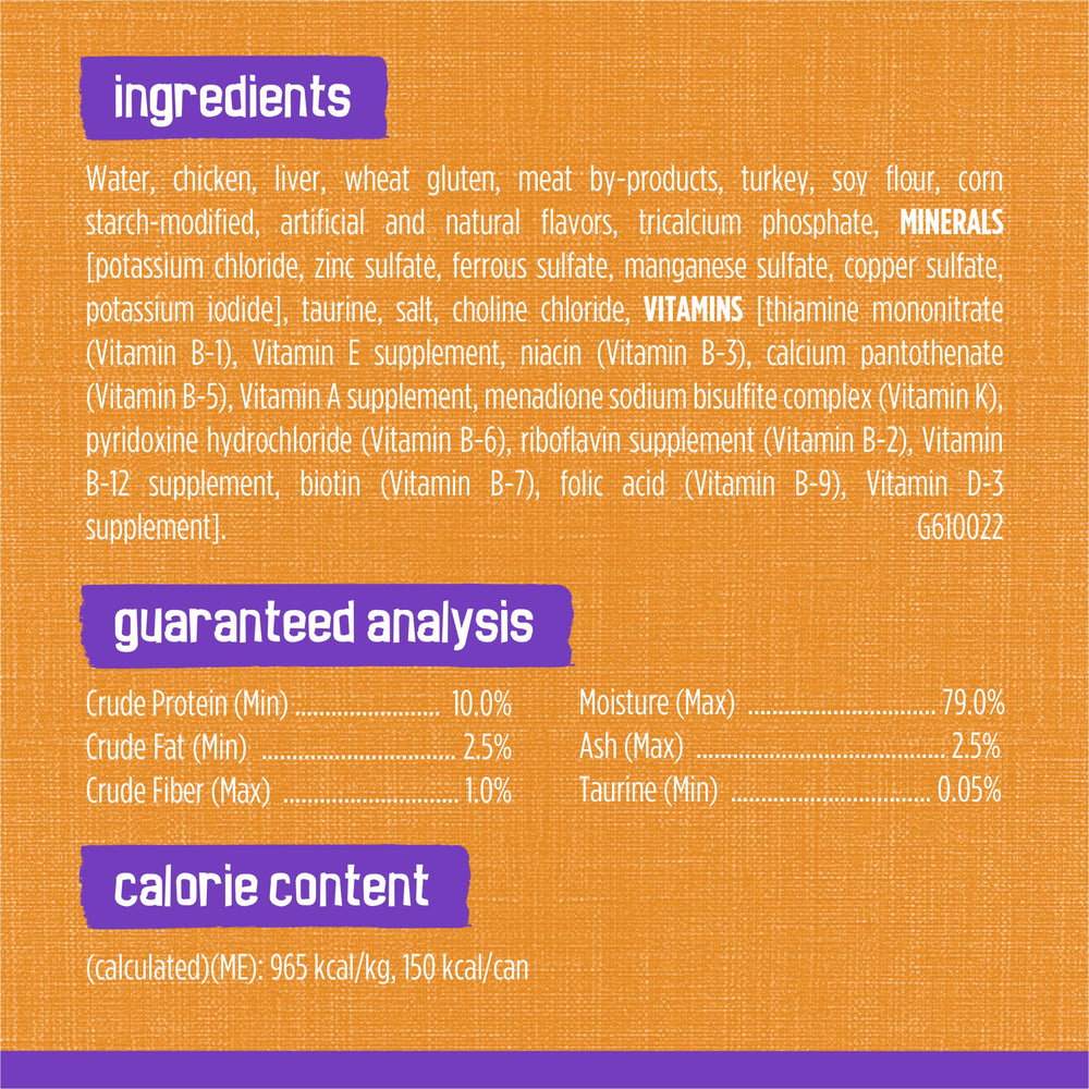 Étiquette nutritionnelle Friskies poulet, informations claires pour le propriétaire