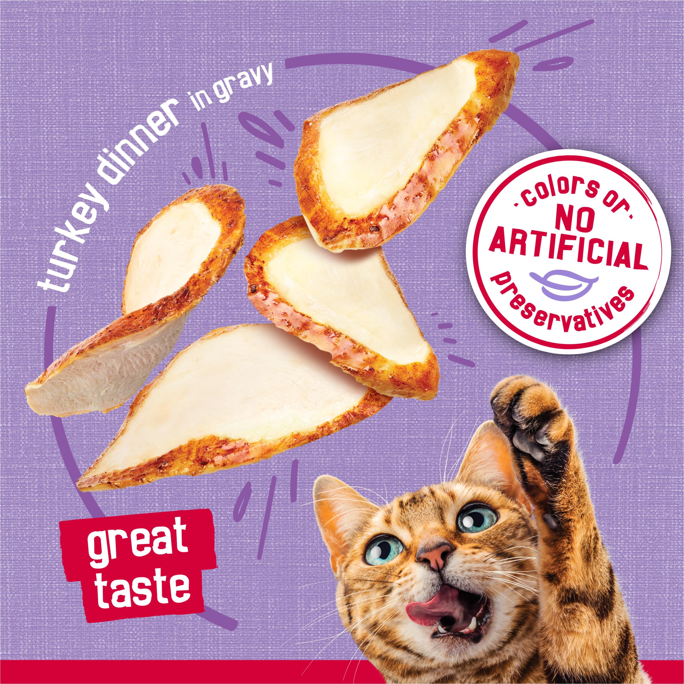 Friskies comparaison taille avec chat bénéfice portion adaptée visuellement