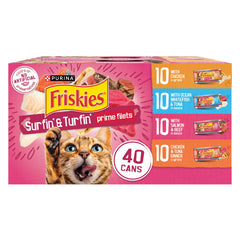 Purina Friskies devant du pack 40 boîtes montrant design et quantité