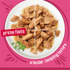 Purina Friskies sauce onctueuse en gros plan apportant hydratation