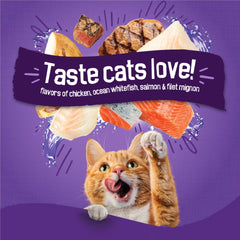Friskies Purina détail de l'étiquette nutritionnelle pour repérer vitamines et minéraux