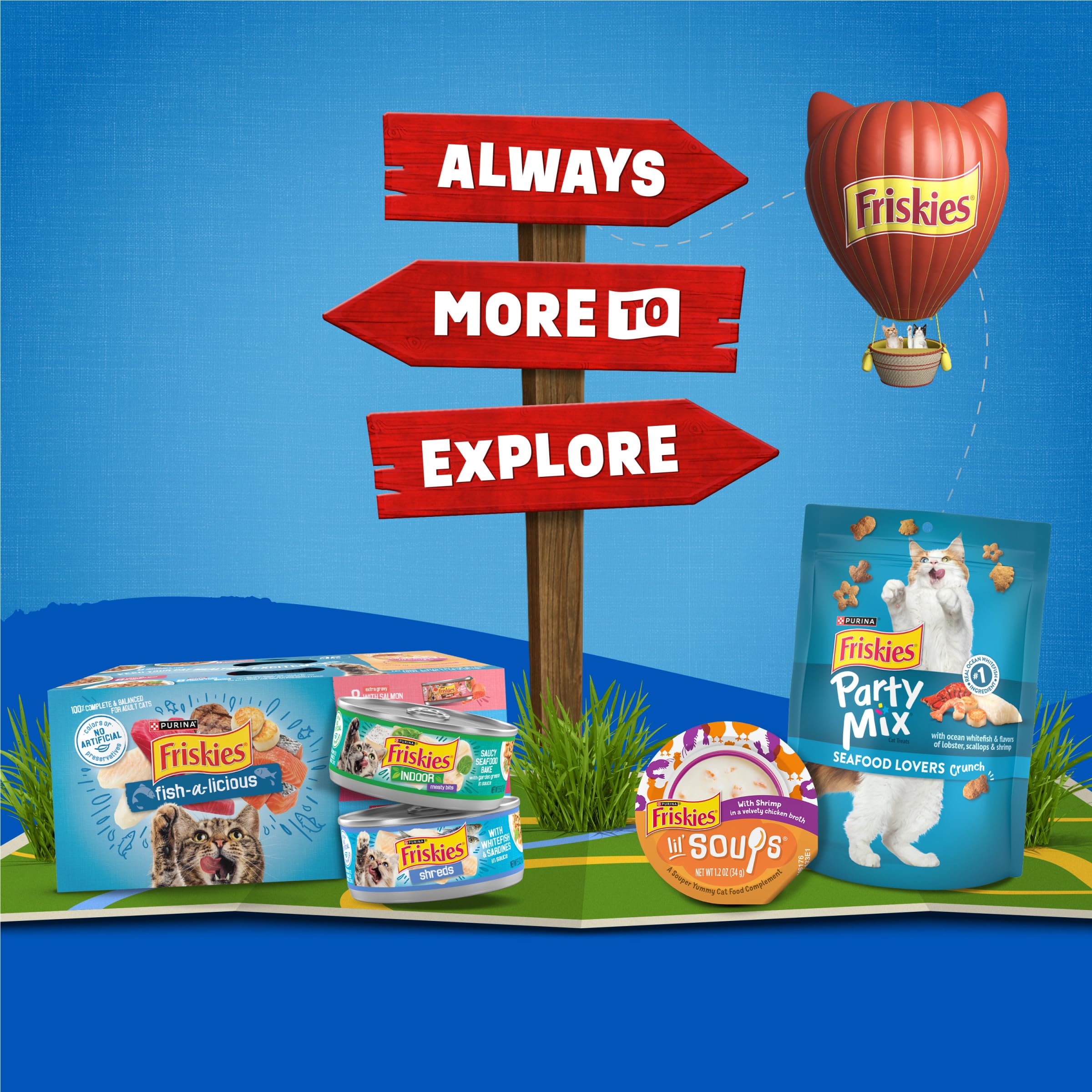Friskies Purina étiquette ingrédients listant saveurs marines