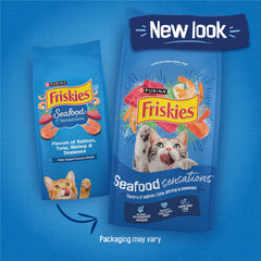Friskies Purina gros plan croquettes montrant texture savoureuse