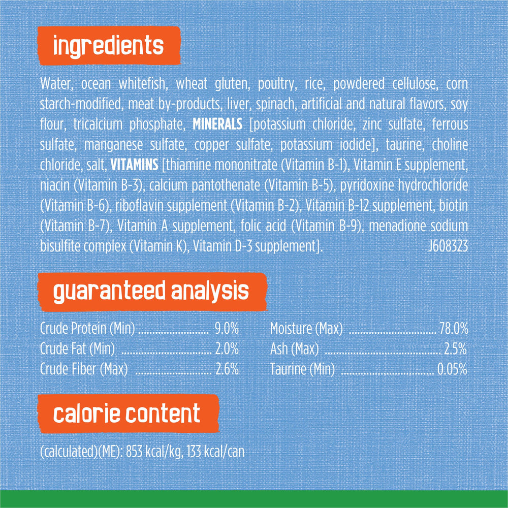 Friskies Purina ingrédients riz et garden greens, variété de textures