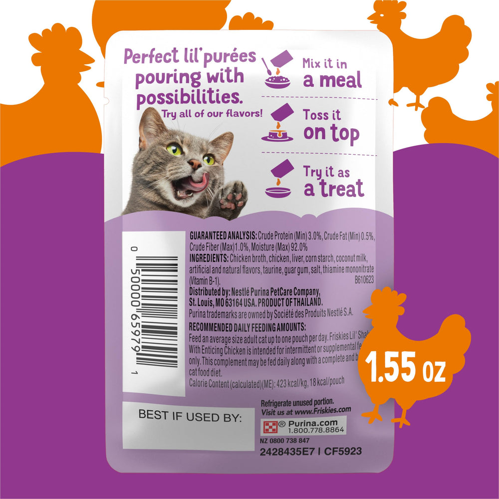 Friskies Purina portion sur assiette montrant présentation pour chat