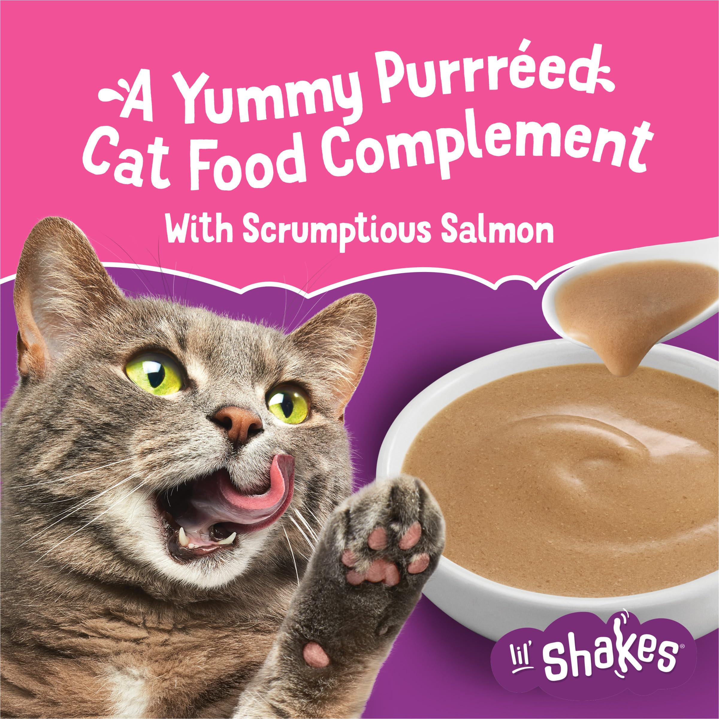 Friskies Purina gros-plan de la purée onctueuse au saumon pour appétence