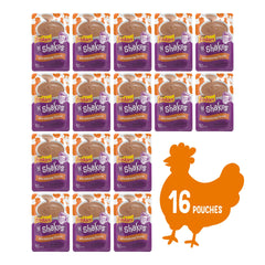 Friskies Purina sachet ouvert gros plan montrant la texture appétente