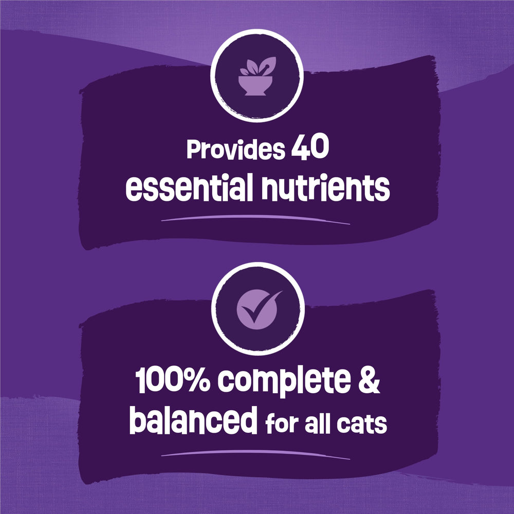 Friskies Purina sachet ouvert avec portion servie facilitant le dosage quotidien