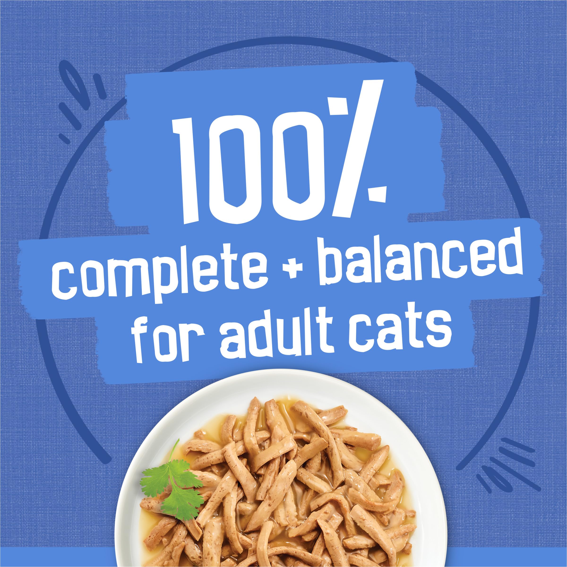 Friskies Purina Shreds comparaison d’échelle montrant la taille de la boîte