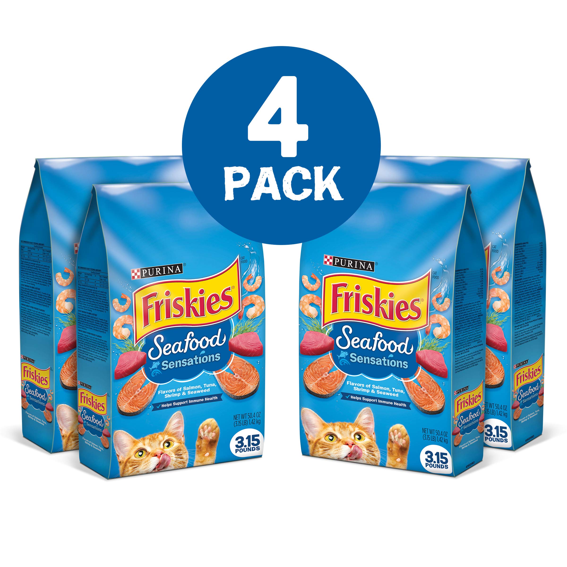 Friskies Purina tableau nutritionnel soulignant valeurs équilibrées