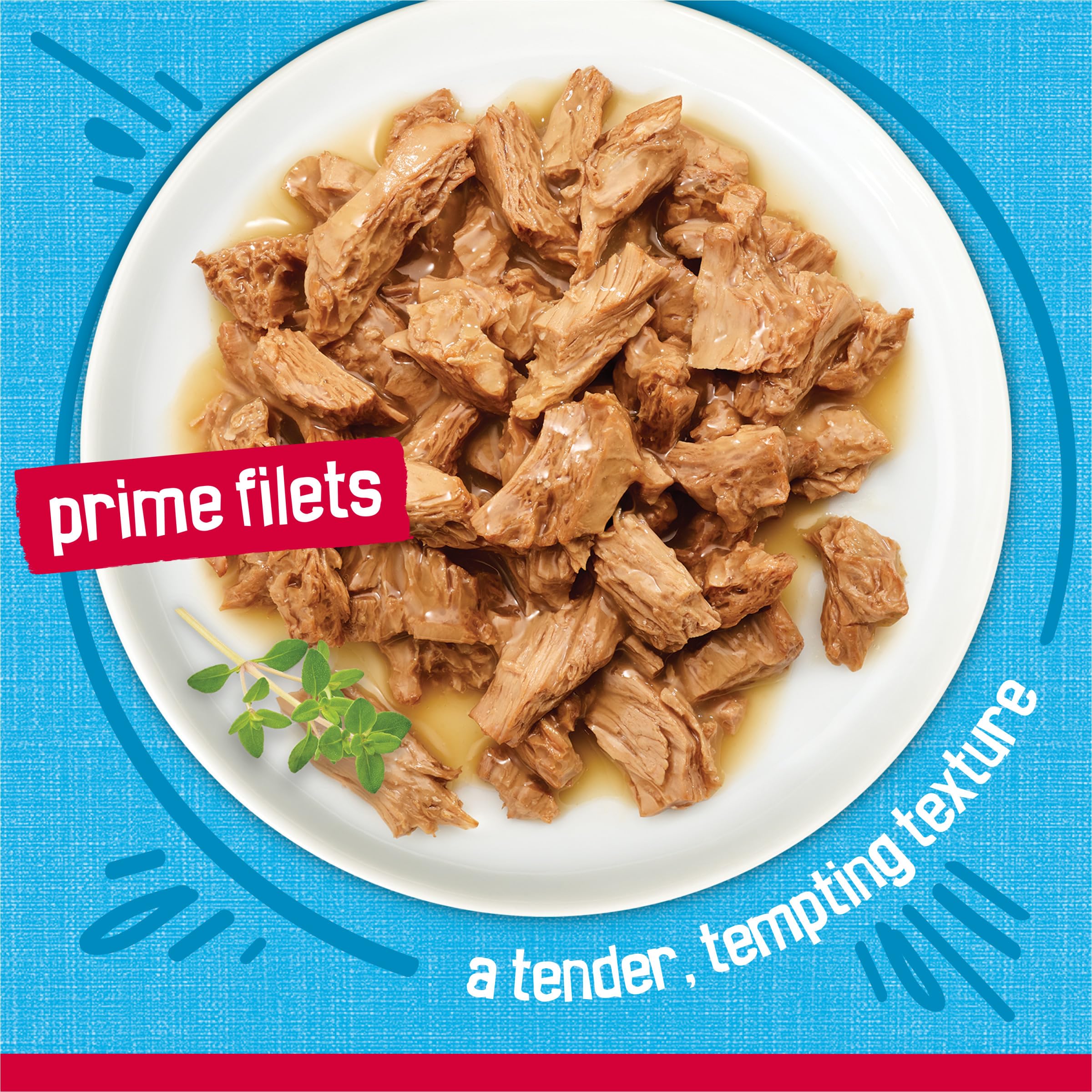 Friskies sauce onctueuse visible qui augmente l'appétence du repas