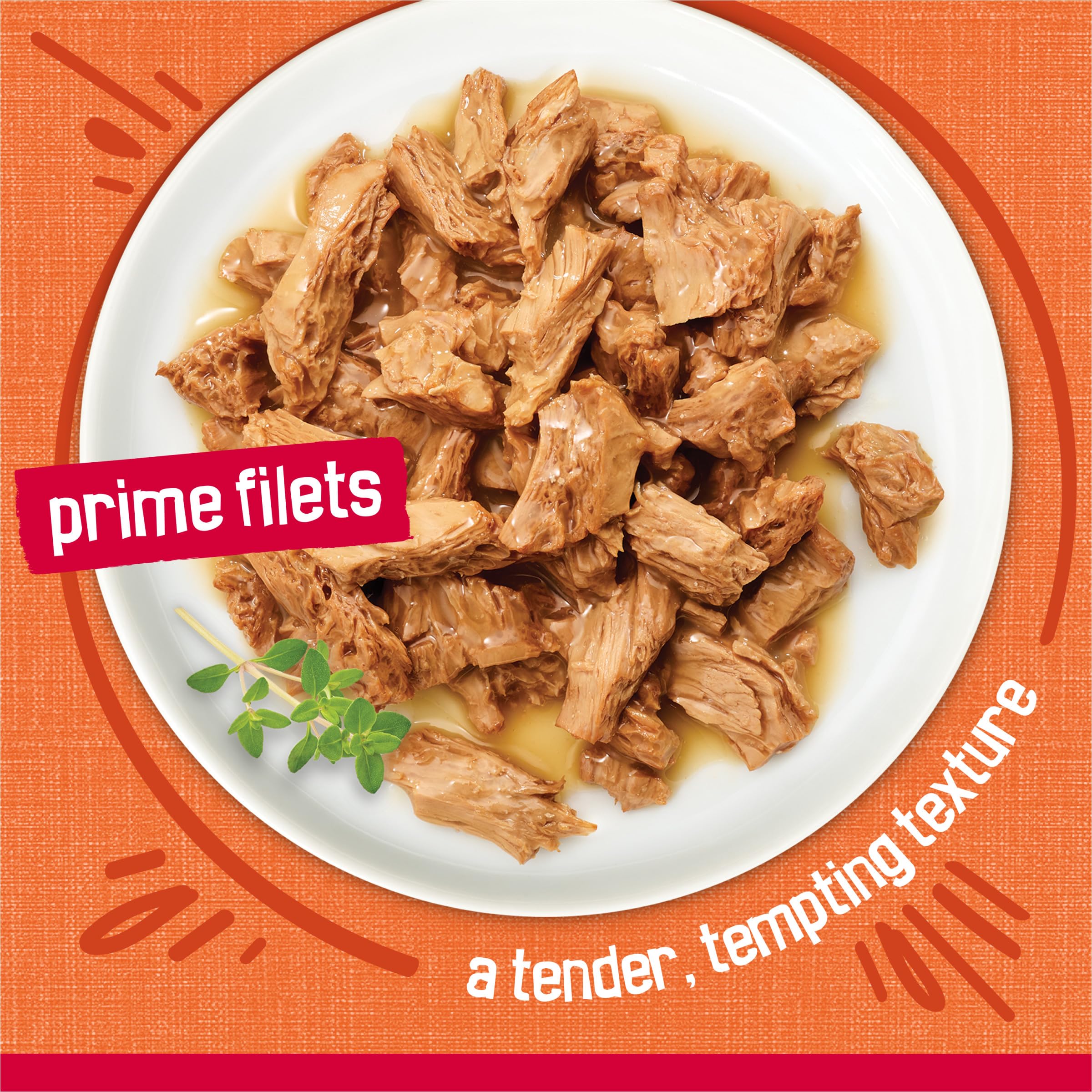 Friskies vue rapprochée de la sauce pour une hydratation améliorée