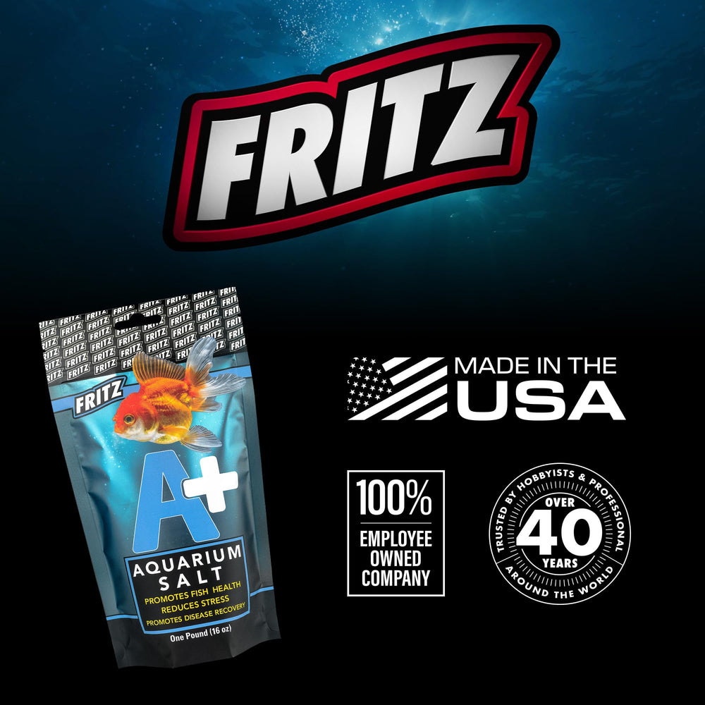Fritz Aquatics scène d'aquariophile utilisant le sel pour bien-être