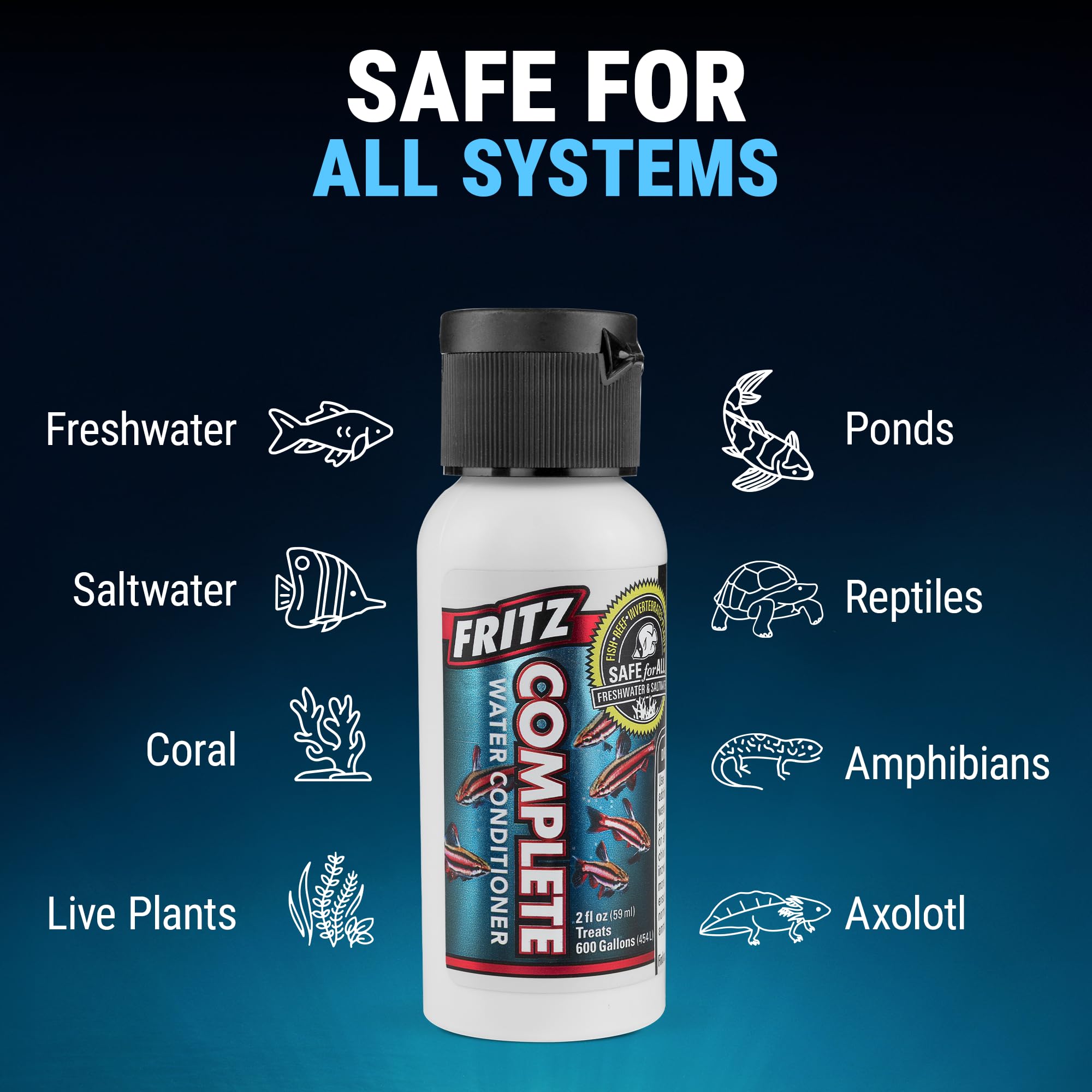 Fritz Aquatics étiquette informations dosements et compatibilité