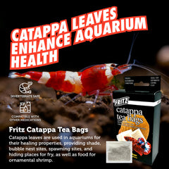 Feuilles Catappa Fritz Aquatics colorant l'eau en blackwater, ambiance biotope améliorée