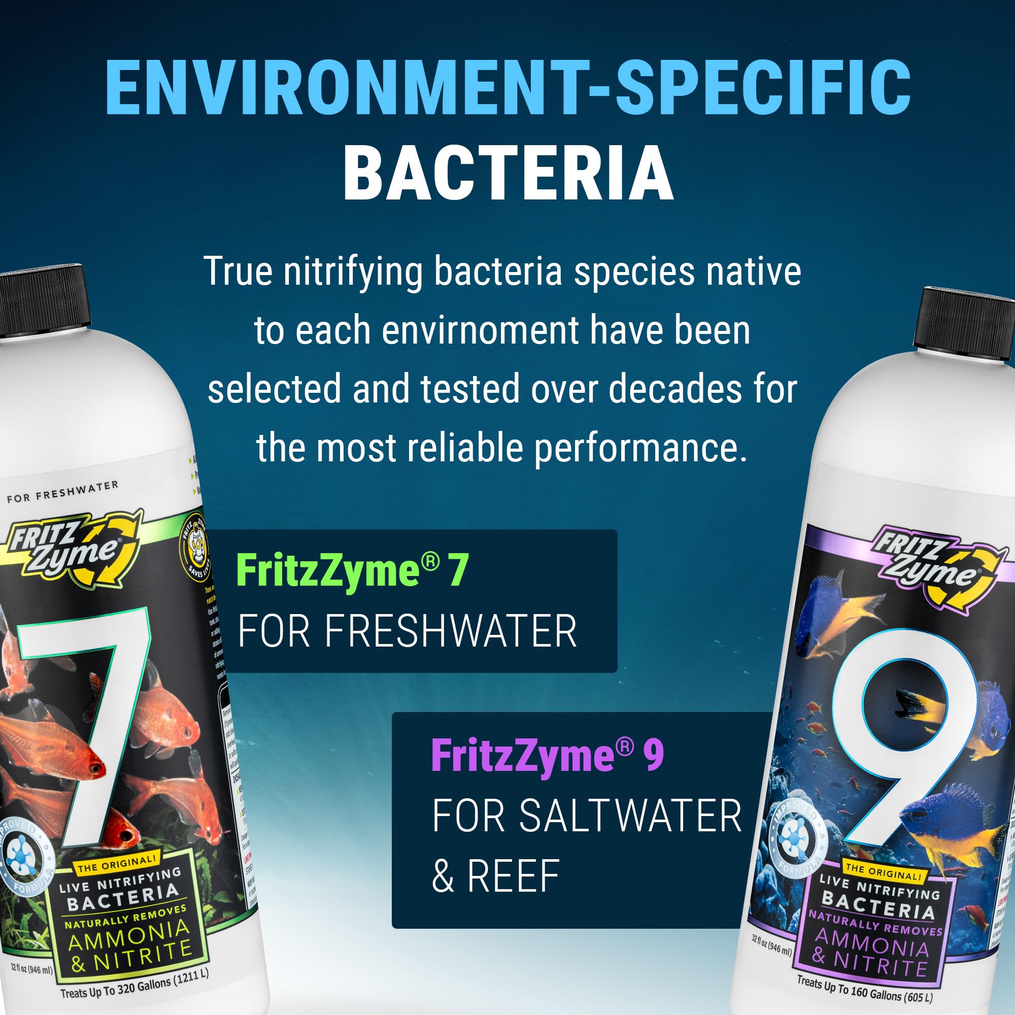 Fritz Aquatics flacon à côté d'un mètre pour échelle, visualise le volume de 946 ml
